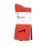 Nike Everyday Plus Cushioned Crew Socken 3 Paar SX6888-925 - rot-hellblau-dunkelblau