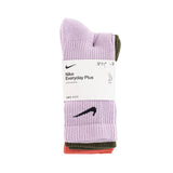 Nike Everyday Plus Cushioned Crew Socken 3 Paar SX6888-926 - lachs-flieder-grün