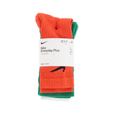 Nike Everyday Plus Cushioned Crew Socken 3 Paar SX6888-929 - rot-grün-weiss