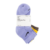 Nike Everyday Plus Cushioned Ankle Quarter Socken 3 Paar SX6890-927 - lila-braun-gelb