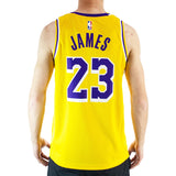 Nike Los Angeles Lakers NBA Icon Edition #23 Lebron James Swingman Jersey Trikot CW3669-734 - gelb-lila