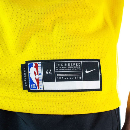 Nike Los Angeles Lakers NBA Icon Edition #23 Lebron James Swingman Jersey Trikot CW3669-734 - gelb-lila