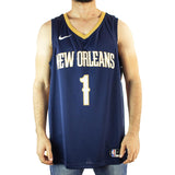 Nike New Orleans Pelicans NBA Zion Williams #1 Icon Edition Swingman Jersey Trikot CW3674-424 - dunkelblau-gold