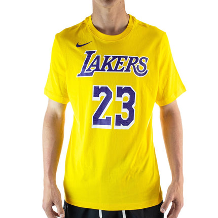 Nike Los Angeles Lakers NBA #23 Lebron James T-Shirt CV8528-730 - gelb-lila