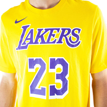 Nike Los Angeles Lakers NBA #23 Lebron James T-Shirt CV8528-730 - gelb-lila