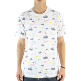 Nike Swoosh 50 All Over Print T-Shirt DJ1391-100 - weiss-bunt