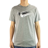 Nike 12 Months Swoosh T-Shirt DN5243-063 - hellgrau-weiss-schwarz