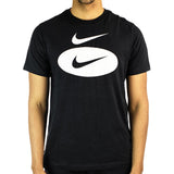 Nike Sportswear Swoosh Oval T-Shirt DM6343-010 - schwarz-weiss