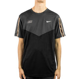 Nike Repeat Swoosh T-Shirt DX2301-010 - dunkelgrau-schwarz-orange