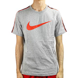 Nike Repeat SW T-Shirt DX2032-064 - grau-schwarz-neon rot