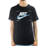 Nike T-Shirt DX1085-010 - schwarz-weiss-hellblau