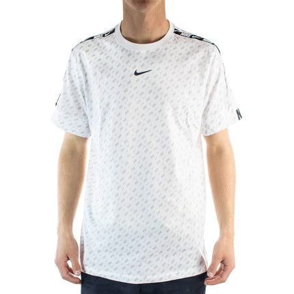 Nike Repeat Print T-Shirt DD4498-100 - weiss-schwarz