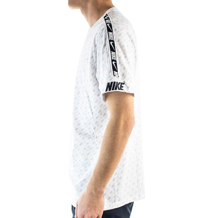 Nike Repeat Print T-Shirt DD4498-100 - weiss-schwarz