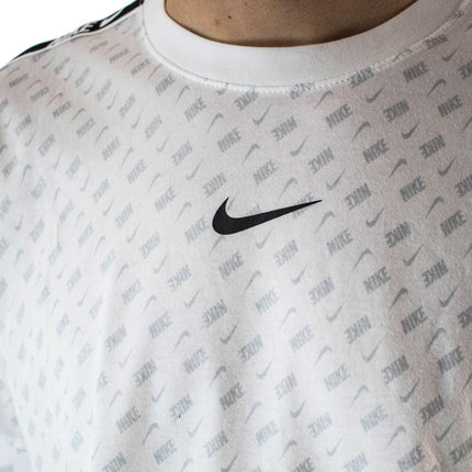 Nike Repeat Print T-Shirt DD4498-100 - weiss-schwarz