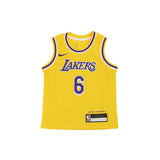Nike Los Angeles Lakers NBA Replica Icon Lebron James Road Jersey Trikot 4 - 7 Jahre EZ2B3BZ6P-LAK06 - gelb-lila