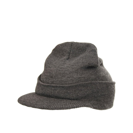 NYC NYC Plain Visor Beanie Winter Mütze NYCBeanieVisorGrey-