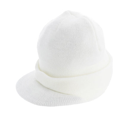 NYC NYC Plain Visor Beanie Winter Mütze -