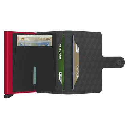 Secrid Miniwallet Optical MOp-Black-Red-