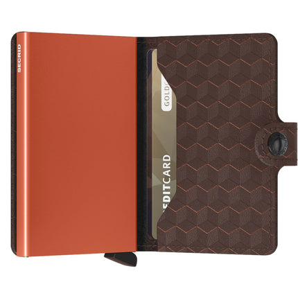 Secrid Miniwallet Optical MOp-Brown-Orange-
