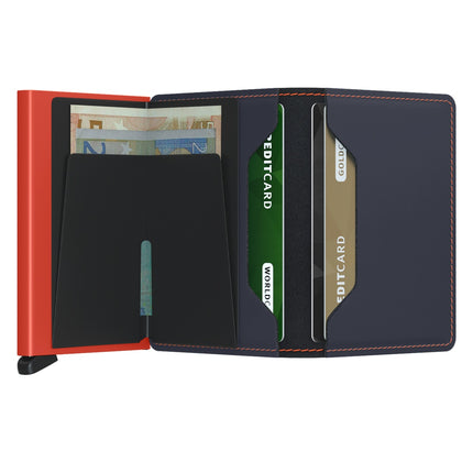 Secrid Slimwallet Matte SM-Nightblue and Orange-