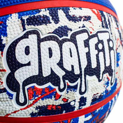 Spalding Rainbow Graffiti Rubber Basketball Größe 7 84377ZBlueRed-