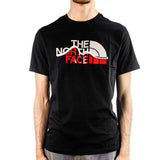 The North Face Mountain Line T-Shirt NF0A7X1NJK31 - schwarz-rot