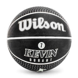 Wilson NBA Player Icon Outdoor Basketball Kevin Durant-Brooklyn Nets Größe 7 WZ4006001XB7 - schwarz-weiss