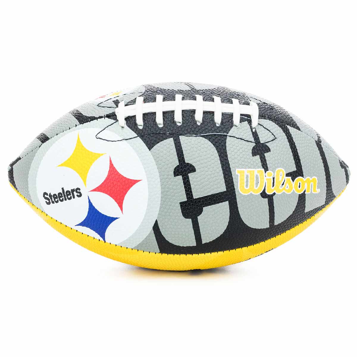Wilson Pittsburgh Steelers NFL Junior Team Logo (Gr. 7) American Football WTF1534XBPT - grey-yellow