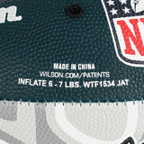 Wilson Philadelphia Eagles NFL Junior Team Logo (Gr. 7) American Football WTF1534XBPH - turquoise-grey