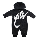 Nike Baby French Terry All Day Play Coverall Strampler 5NB954-023 - schwarz-weiss