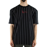 Karl Kani Small Signature Pinstripe T-Shirt 6030153 - schwarz-weiss-rot