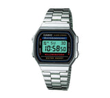 Casio Retro Digital Armband Uhr A168WA-1YES - silber-schwarz