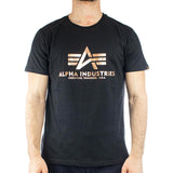 Alpha Industries Inc Basic Foil Print T-Shirt 100501FP-365alt-