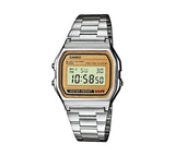 Casio Retro Digital Armband Uhr A158WEA-9EF - silber-beige
